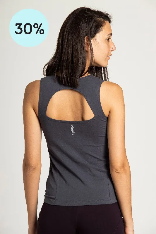 Organic Cotton Half Moon Open Back Tank Top