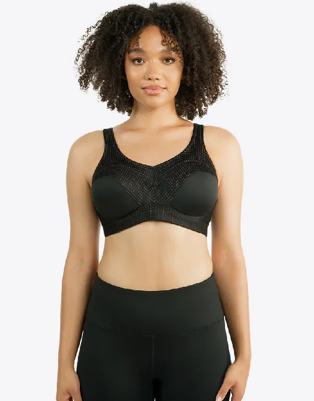 Parfait Power Fit Wired Sports Bra Black/Pink