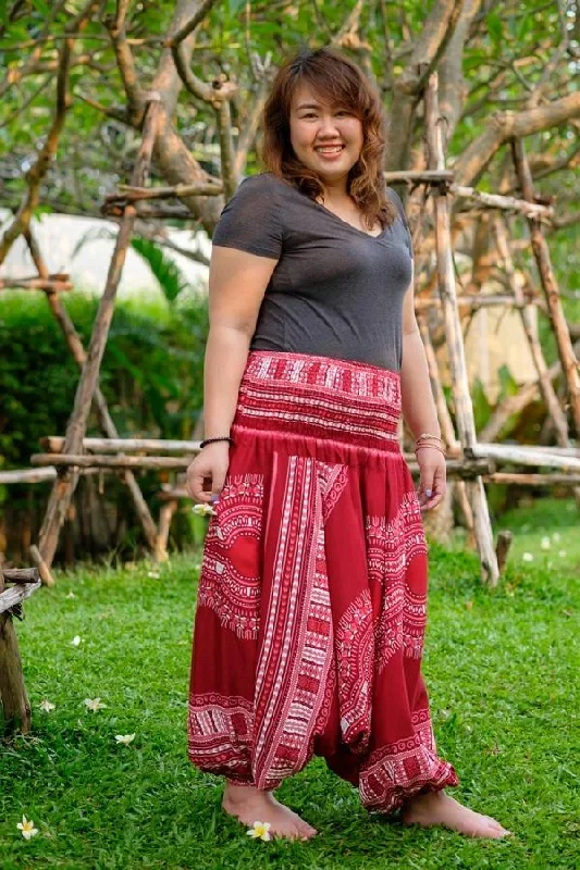 Plus Size Red Thai Hippie Pants