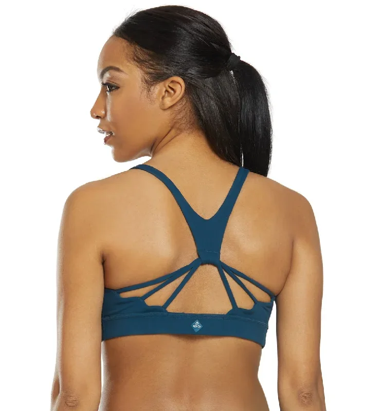 prAna Momento Yoga Sports Bra Petrol Blue