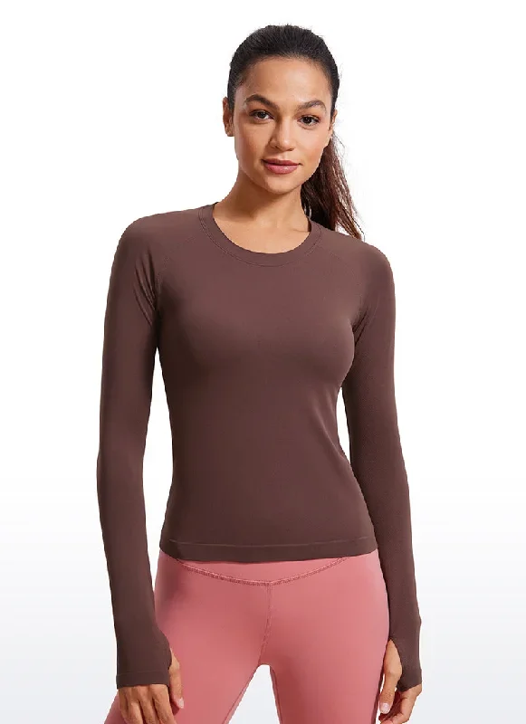 Seamless Long Sleeves with Thumbholes Shirts