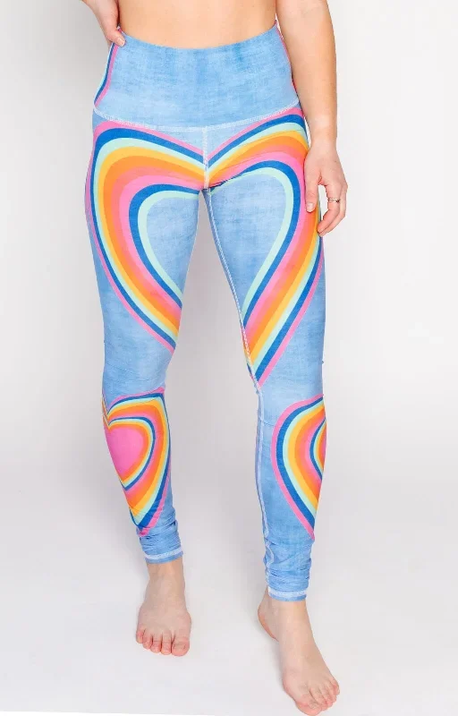 Rainbow Love Printed Yoga Leggings