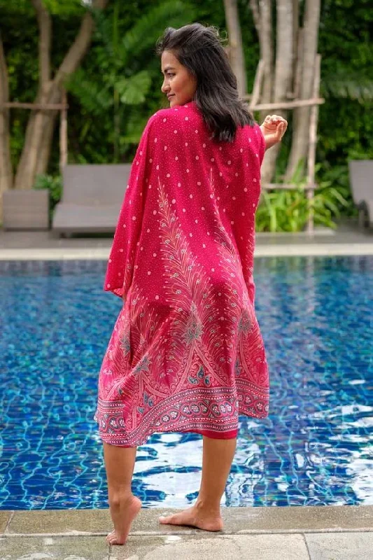 Red Feather Kimono