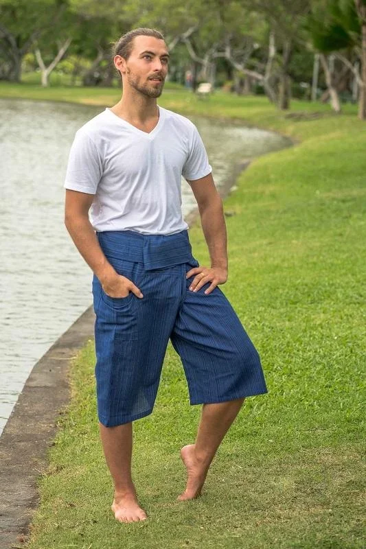 Men's Royal Blue 3/4 Fisherman Pants