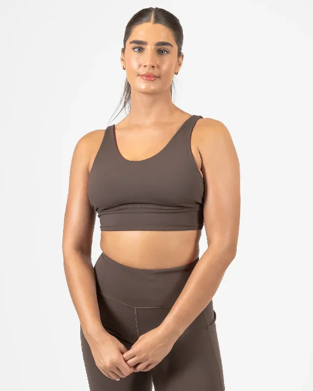 4-in-1 Salutation Sports Bra - Mulberry/Espresso