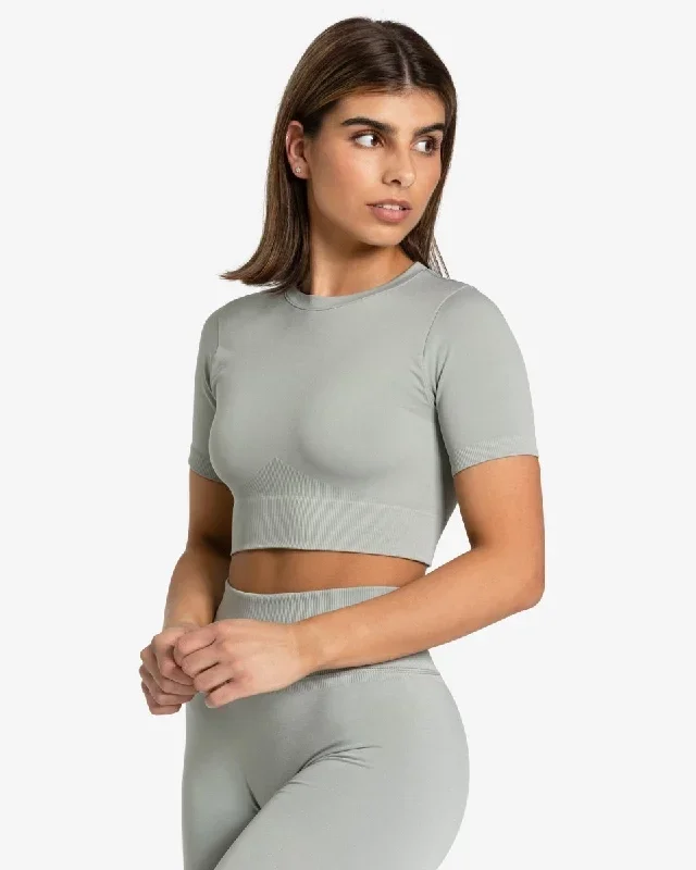 Sensation Crop Top Grau