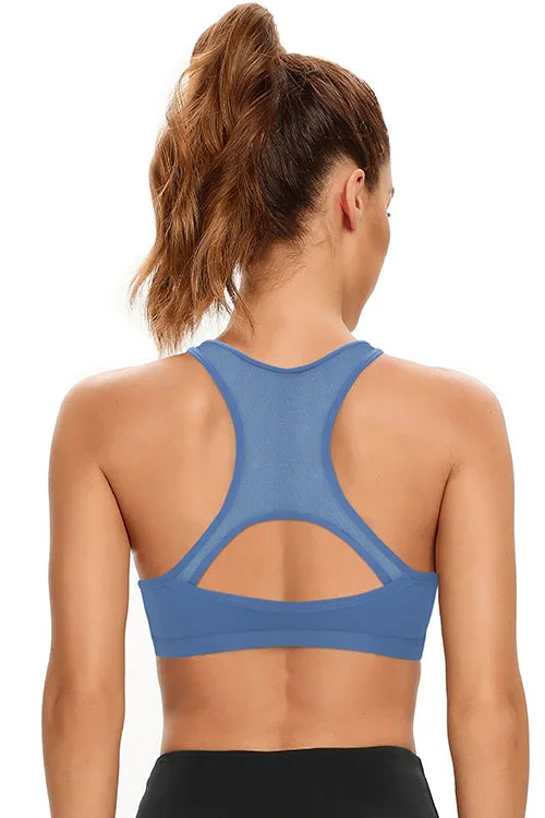 Double-sided Splicing Mesh Yoga Sports Bra