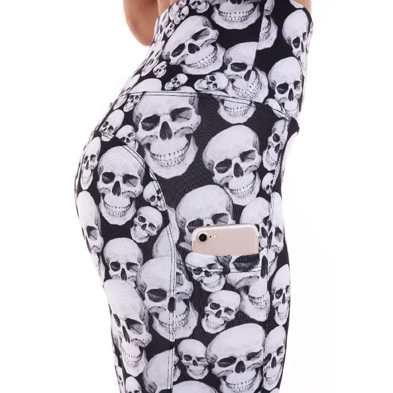 skull-printed-5-high-waist-full-length-dry-head-leggings-with-pockets-00277