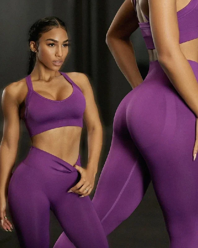 One Shoulder Bra Purple