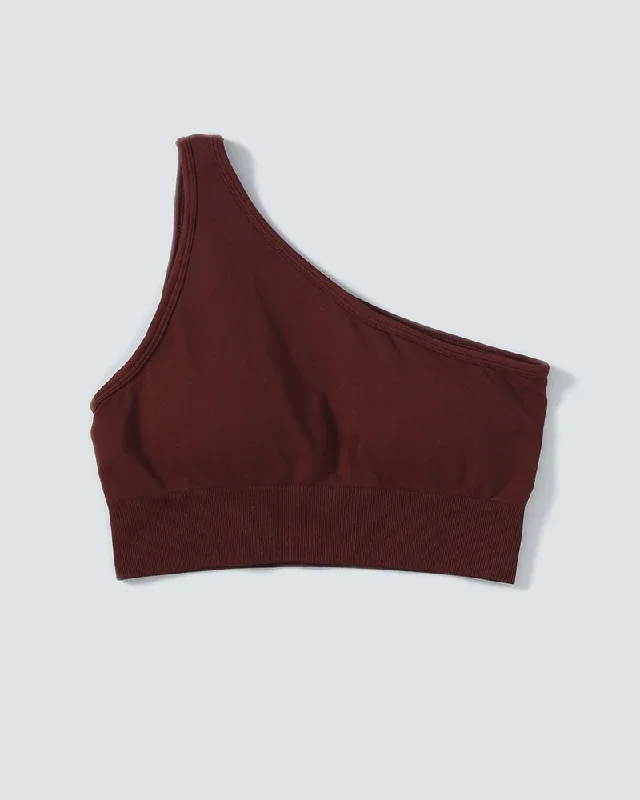 One Shoulder Bra Brown