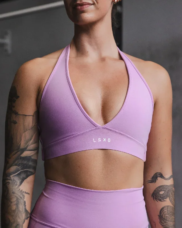 Stamina Halter Sports Bra - Light Violet