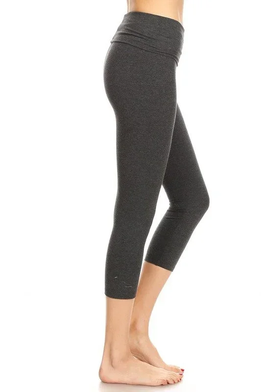 t-party-basic-solid-foldover-capri-leggings-black