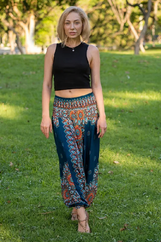 Teal Lotus Pants