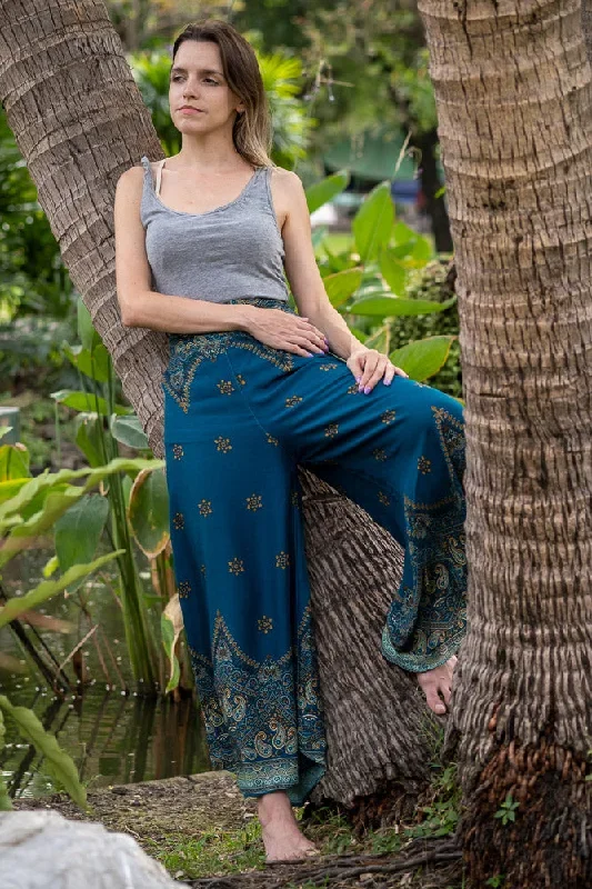 Teal Palazzo Star Pants