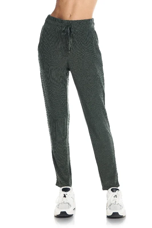 Velour Ribbed Lounge Trouser Jogger