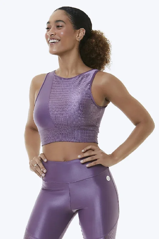 VIOLET CROPPED SPORTS BRA