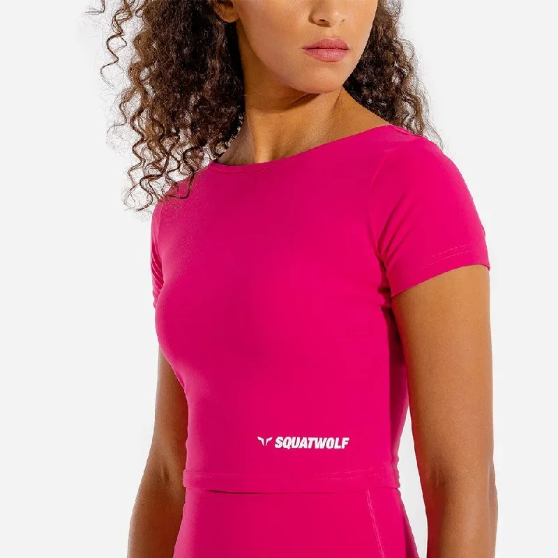 warrior-crop-tee-half-sleeves-magenta