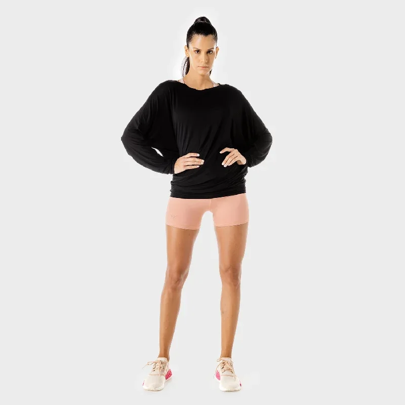 womens-fitness-drape-tee-black