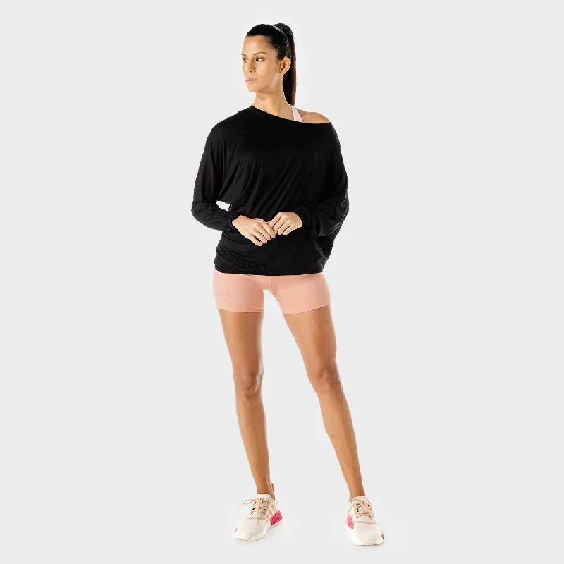 womens-fitness-drape-tee-black