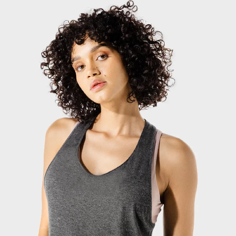 womens-fitness-wrap-tank-black-marl