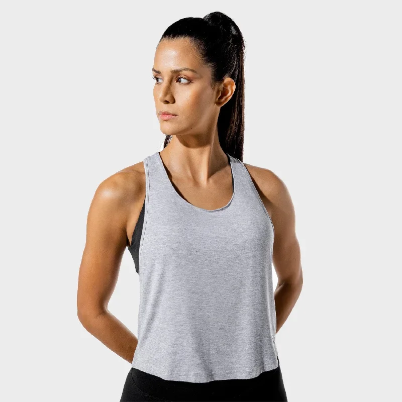 Women's Fitness - Wrap Tank - Grey Marl