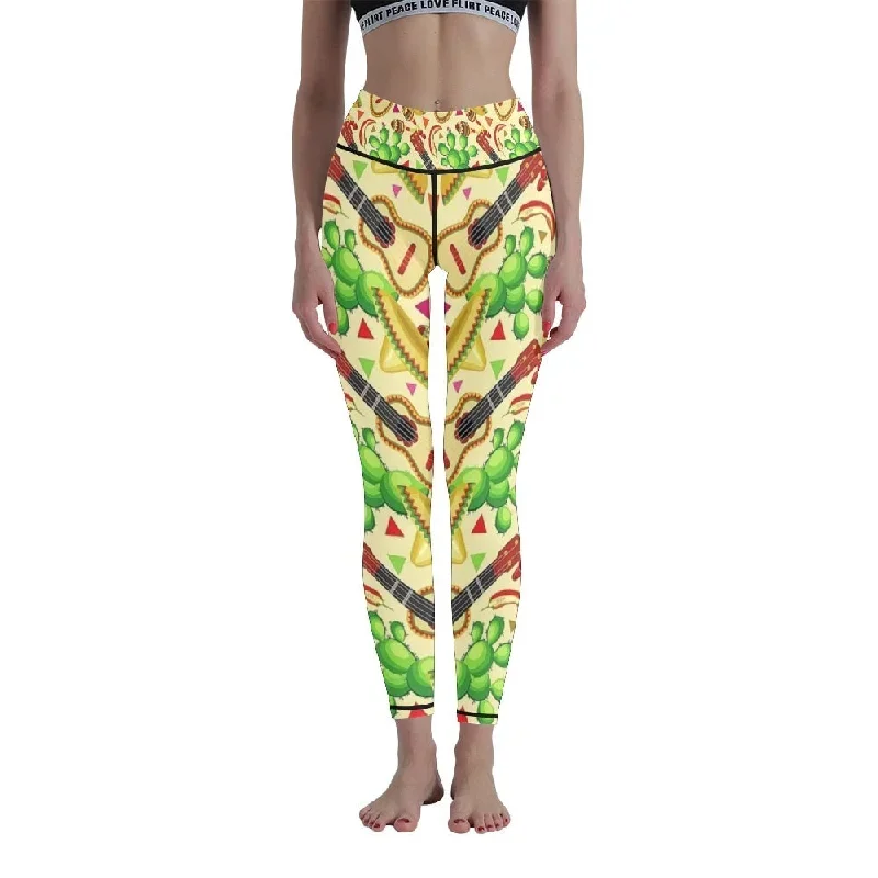 Womens Mexican 3D Digital Printed Leggings