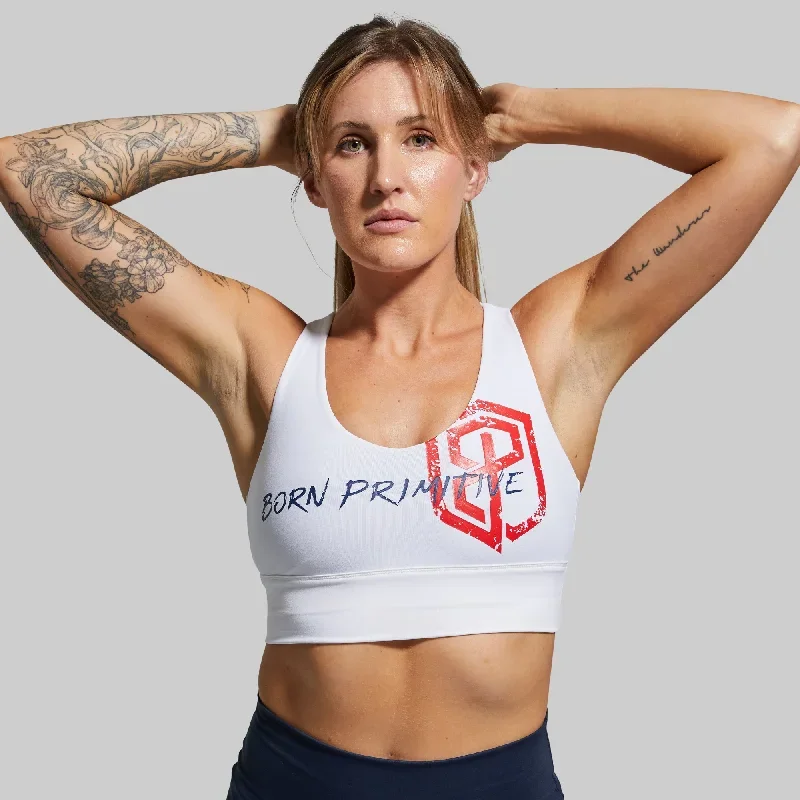 X-Factor Sports Bra (Brand Strength-White)